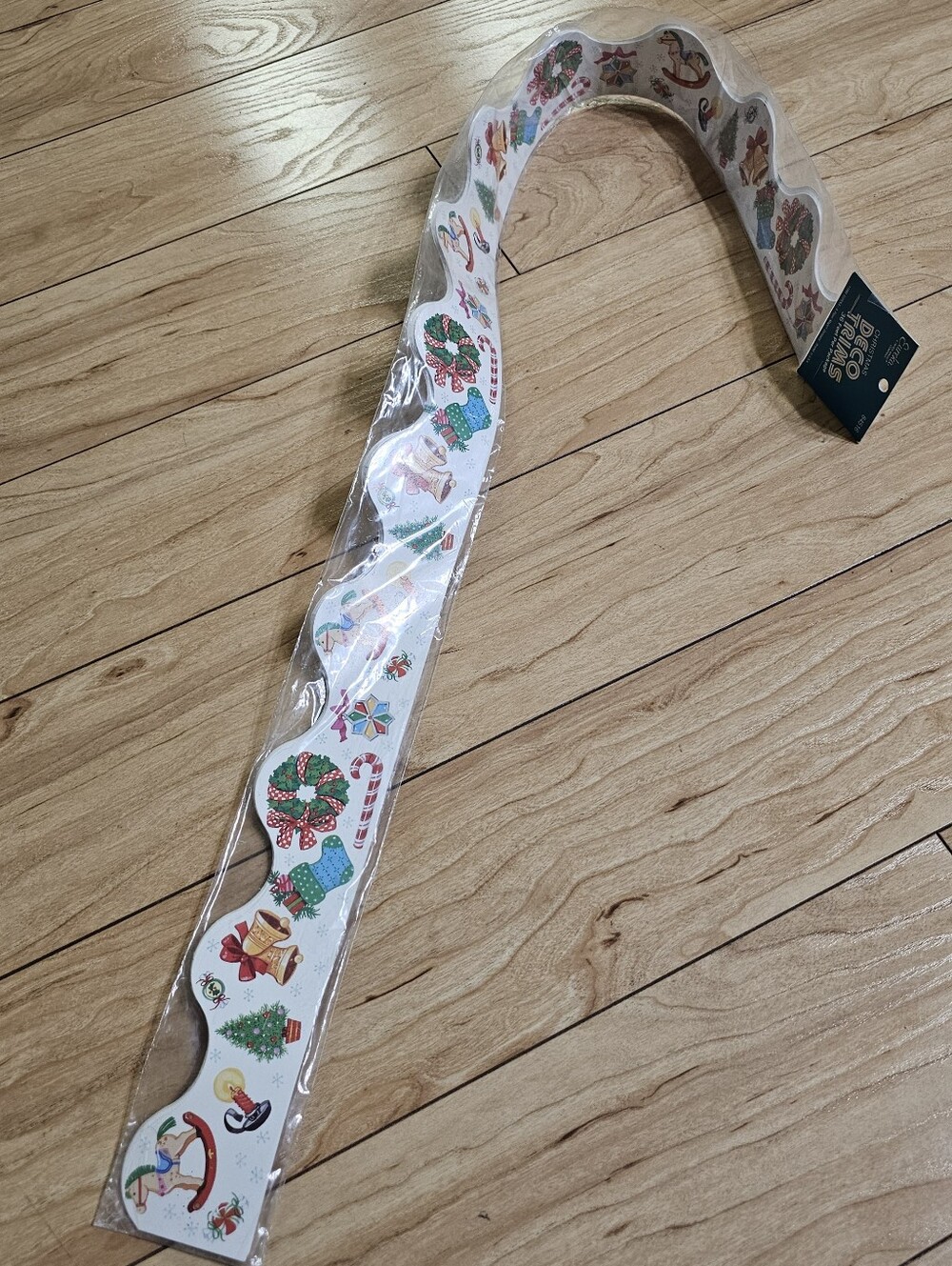 Vintage 1986 Christmas Holiday Deco Trim Bulletin Board Border Display Runner